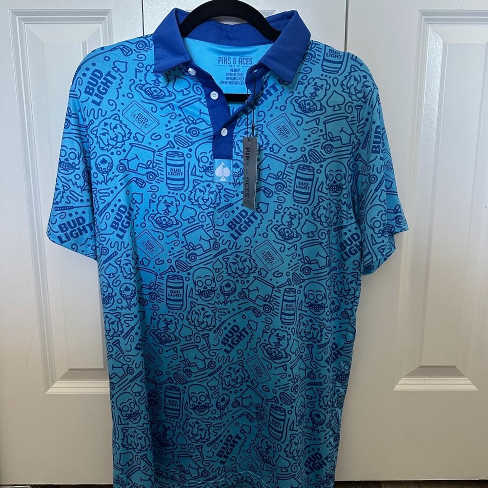 Pins & Aces Bud Light Golf Shirt